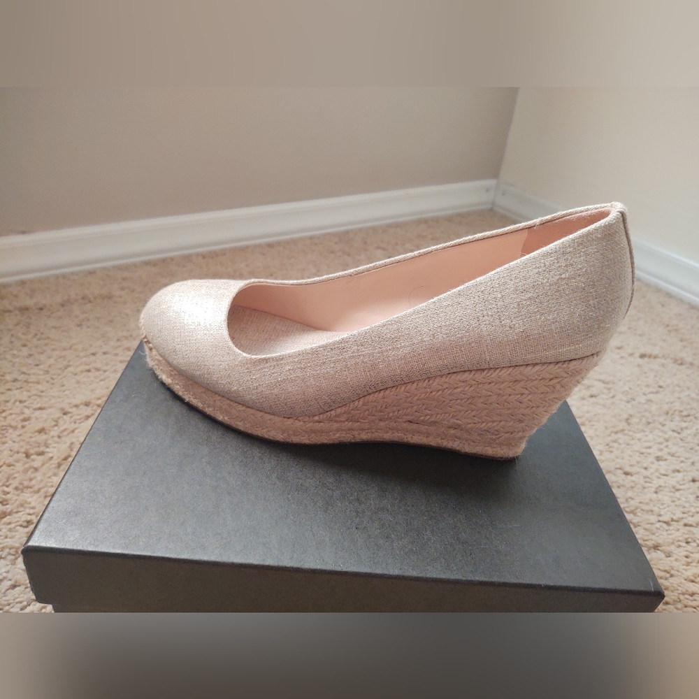 J Crew canvas espadrille wedges